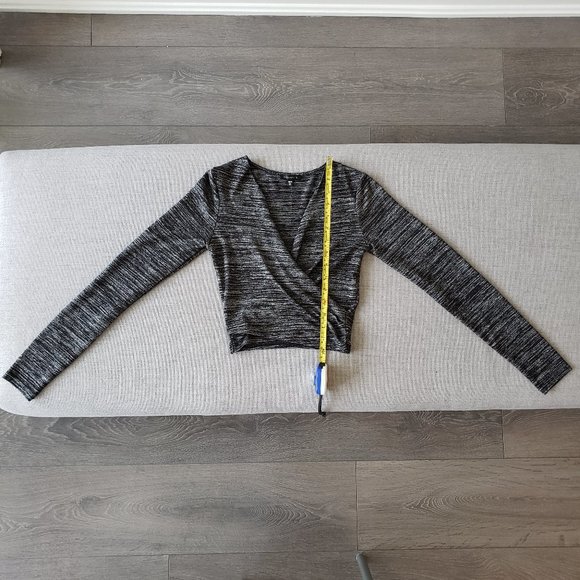 Dynamite Matching Knit Set - V-Neck Crop Longsleeve & Midi Skirt - Picture 5 of 6